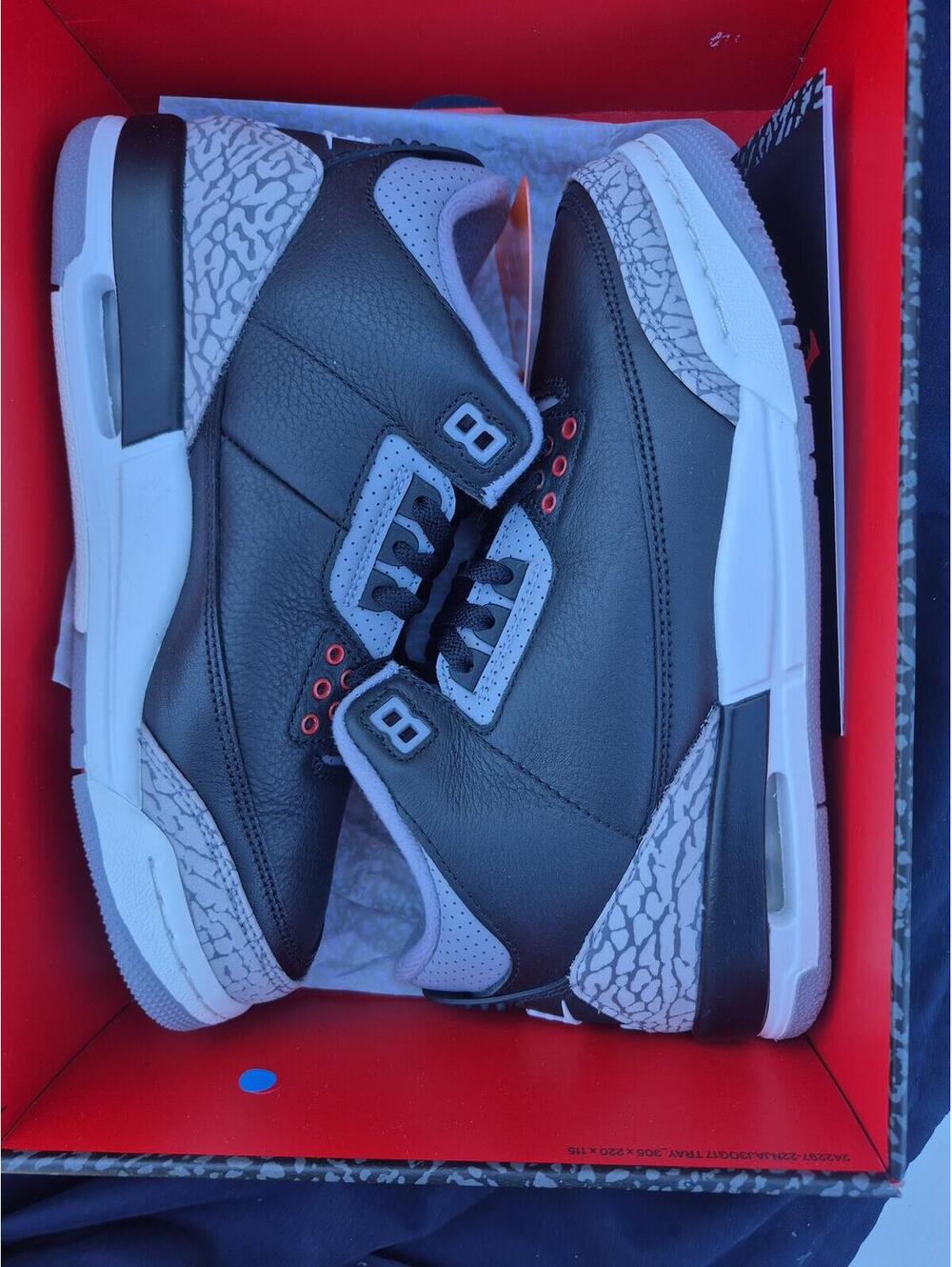 Jordan 3 Retro Black Cement (2024) 7Y slightly used